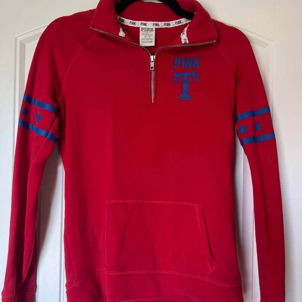 VS PINK x MLB Texas Rangers Half Zip Size XS